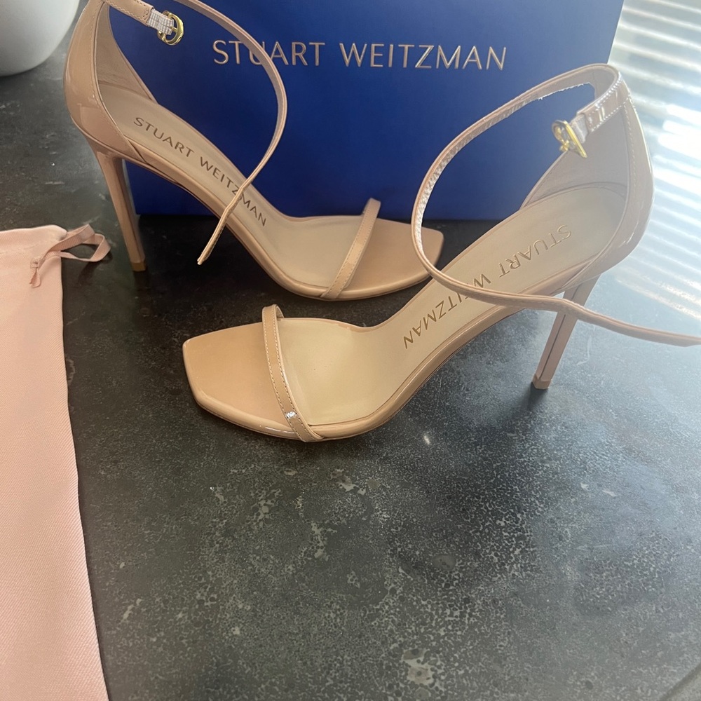 Stuart Weitzman Beige Strappy Sandals